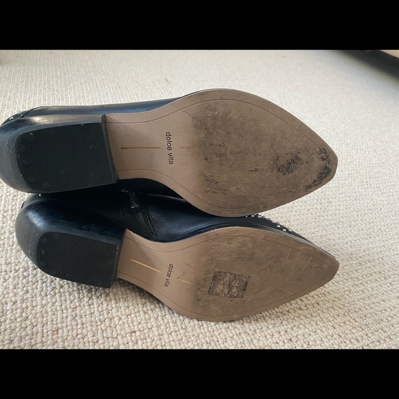 Leather studded ankle booties - Picture 4 of 7